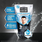Fair and Handsome Instant Radiance Face Wash | Pro-Peptide | Instant Radiance| Washes of Fine Pollutants | Cooling Freshness | 150g