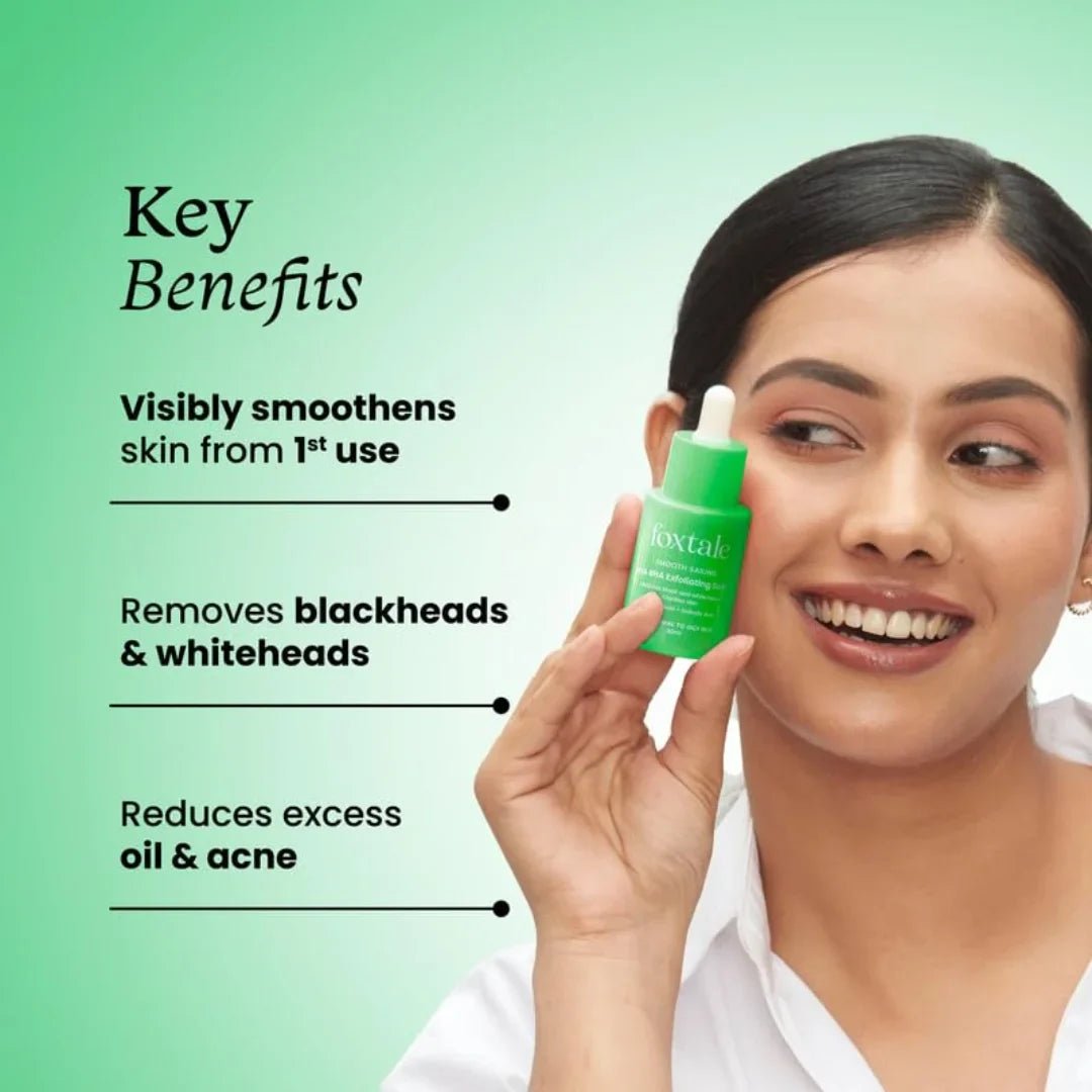 fxahaserm - Foxtale AHA BHA 2% Salicylic Acid Serum with Niacinamide for Acne & Blackheads (30ml) - Looknstyle