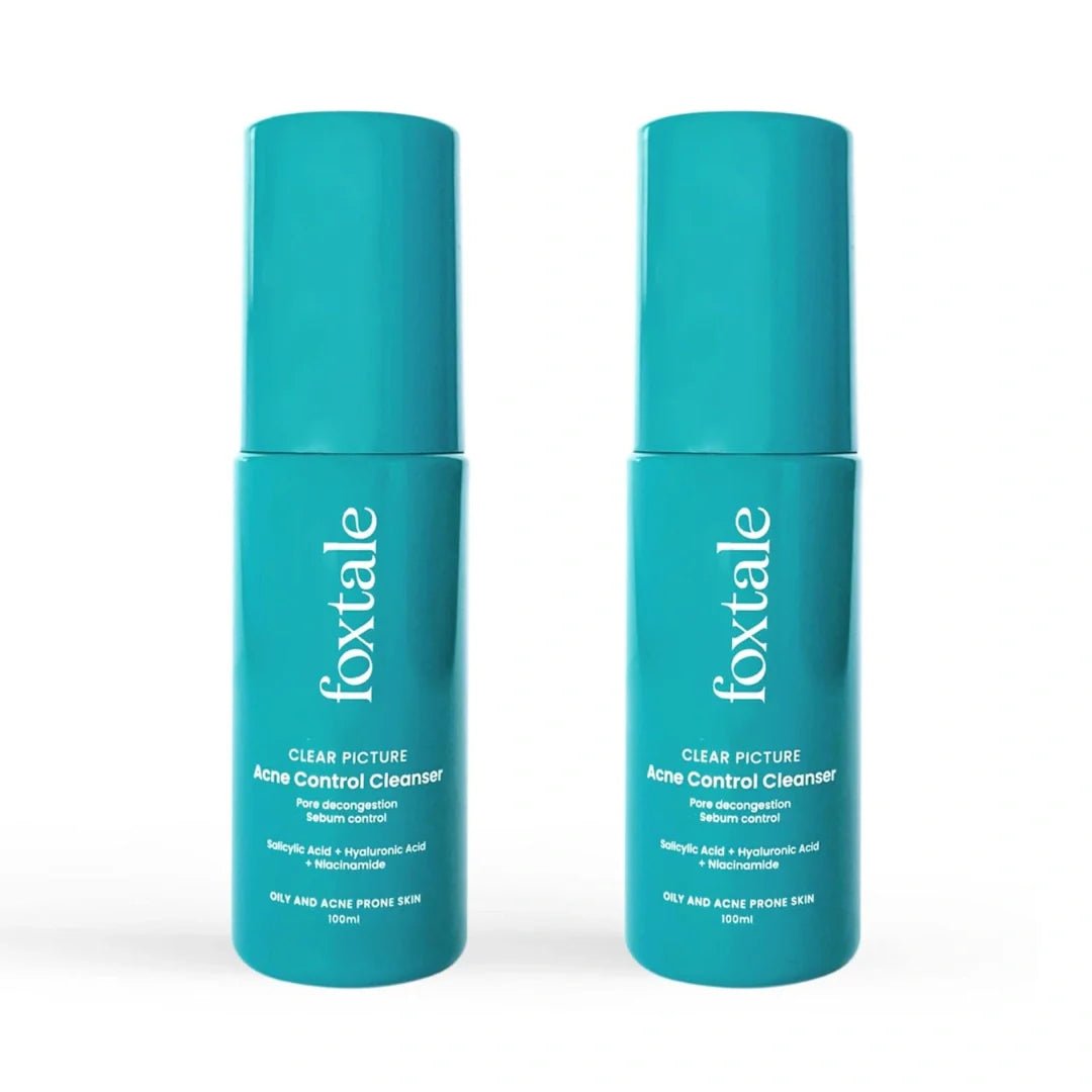 fxaccler - Foxtale Acne Control Cleanser 2% Salicylic Acid Face Wash for Oily & Acne Prone Skin with Niacinamide, Hyaluronic Acid | Anti Acne Cleanser for Oil Control 100ml - Looknstyle