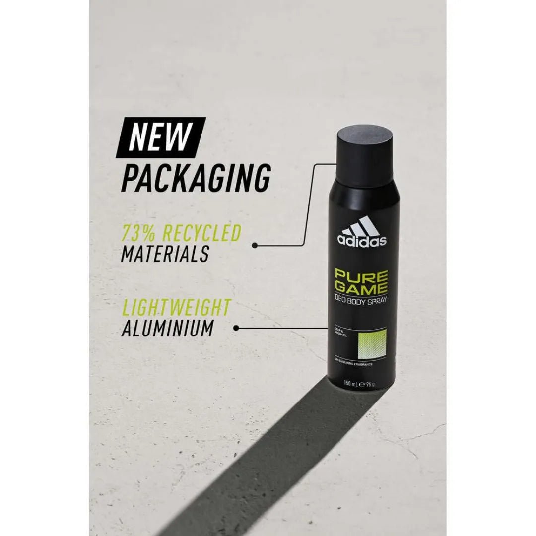as2 - Adidas Pure Game Unscented Deo Body Spray For Men - 150Ml, 1 Count - Looknstyle