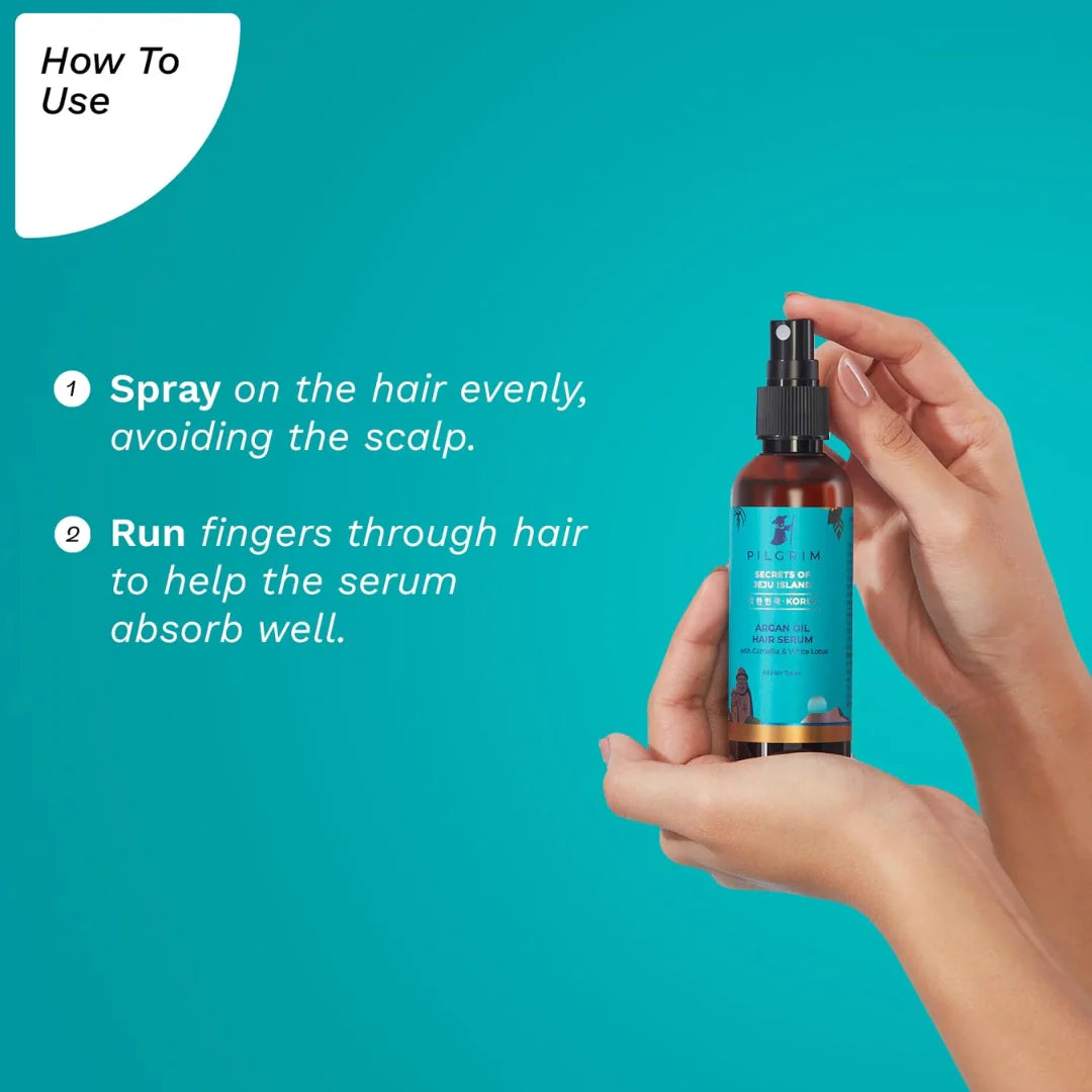 Pilgrim Argan Oil Hair Serum For Dry Frizzy Hair (100ml)