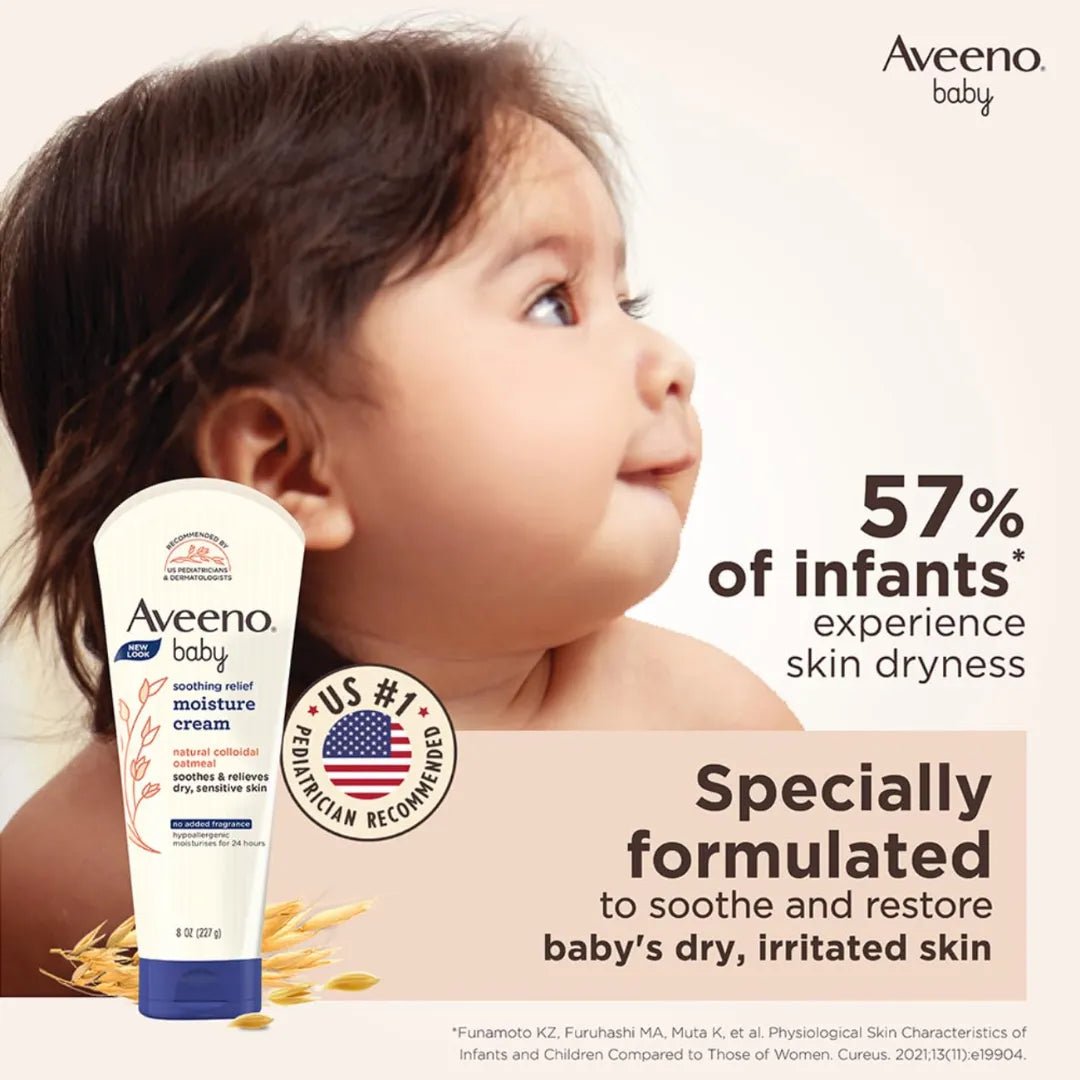 avcrlot - Aveeno Baby Soothing Relief Moisture Cream & Baby Daily Moisture Lotion Combo (227g+227g) - Looknstyle