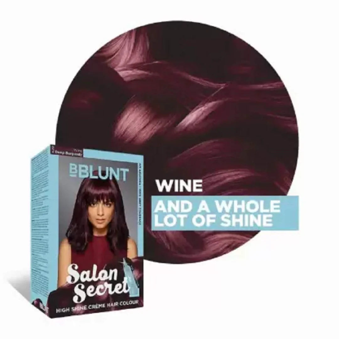 BBLUNT Salon Secret High Shine Creme Hair Colour Wine Deep Burgundy 4.20