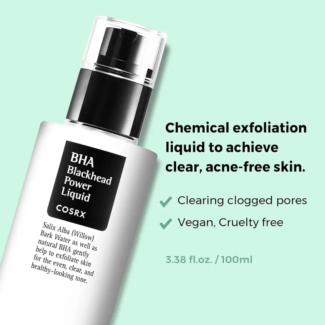 COSRX Niacinamide 2% + BHA 4% Blackhead Exfoliant Toner 3.38 fl.oz / 100ml, Korean Toner, Pore Minimizer for Enlarged Pores, For All Skin Types, Korean Skincare, Not Tested on Animals, Paraben Free