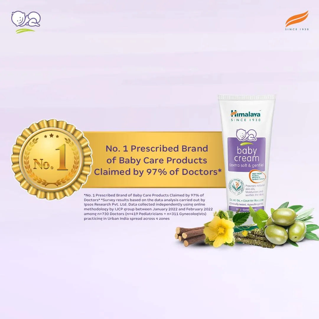 Himalaya Baby Cream, Face Moisturizer & Day Cream, For Dry Skin (100ml)