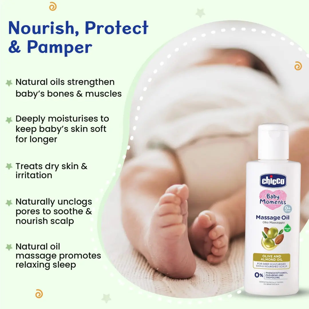 Chicco Baby Moments Massage Oil (200ml)