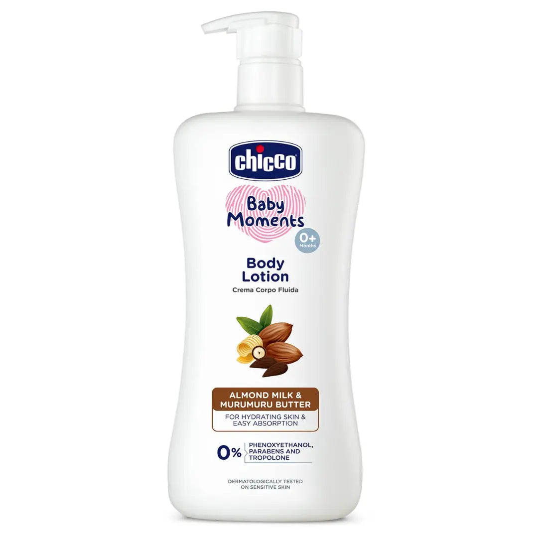 Chicco Baby Moments Body Lotion for Babies, 500ml|Almond Milk & Murumuru Butter -500ml
