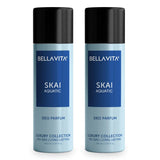 Bella Vita Luxury SKAI Aquatic | Long Lasting Deodorant Body Parfum for Man and Woman 150ml (Pack of 2)