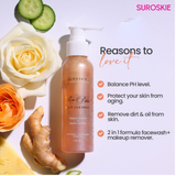 SUROSKIE Rose Petals Melt Cleanser 120ml |2-in-1 Face Wash & Makeup Remover | Rose Water, Niacinamide & Vitamin E for Nourished, | Brightens &...