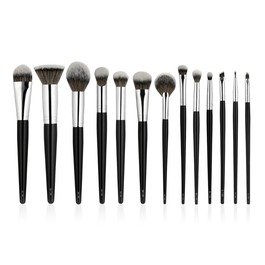 Pac 13 brushes set - PAC Synthetic Series | Cruetly Free Soft Synthetic Fibres | Brush Organizer | Seamless Application - Looknstyle