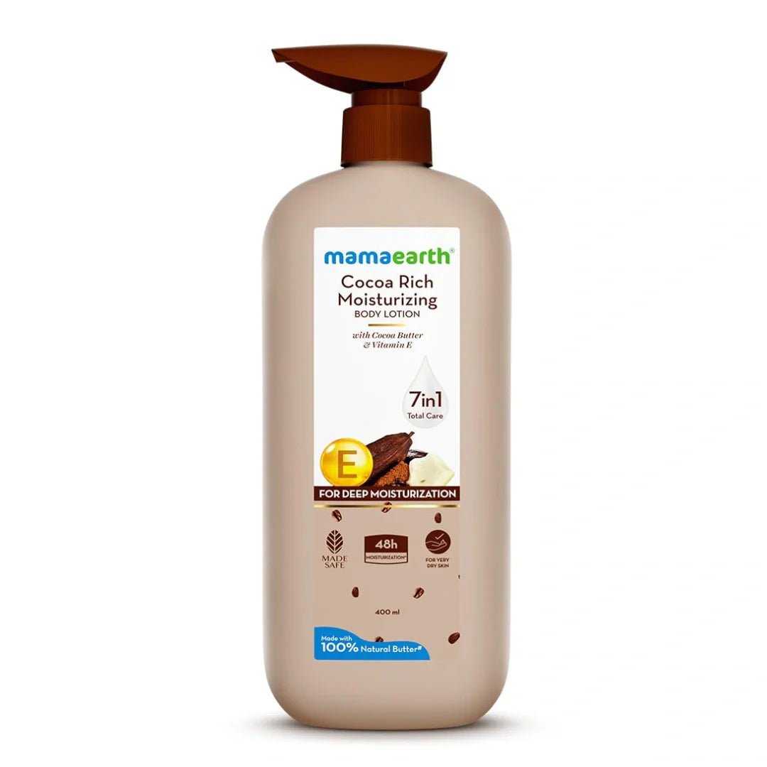 cocobolo - Mamaearth Cocoa Rich Moisturizing Body Lotion with Cocoa Butter & VitaminE for Deep 48H Moisturization (400ml) - Looknstyle