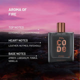WILD STONE CODE Pyro Eau De Parfum For Men, 100Ml|Bold, Intense & Vibrant Fragrance| Luxury Men Perfume With Long Lasting Aroma, Scented, Spray