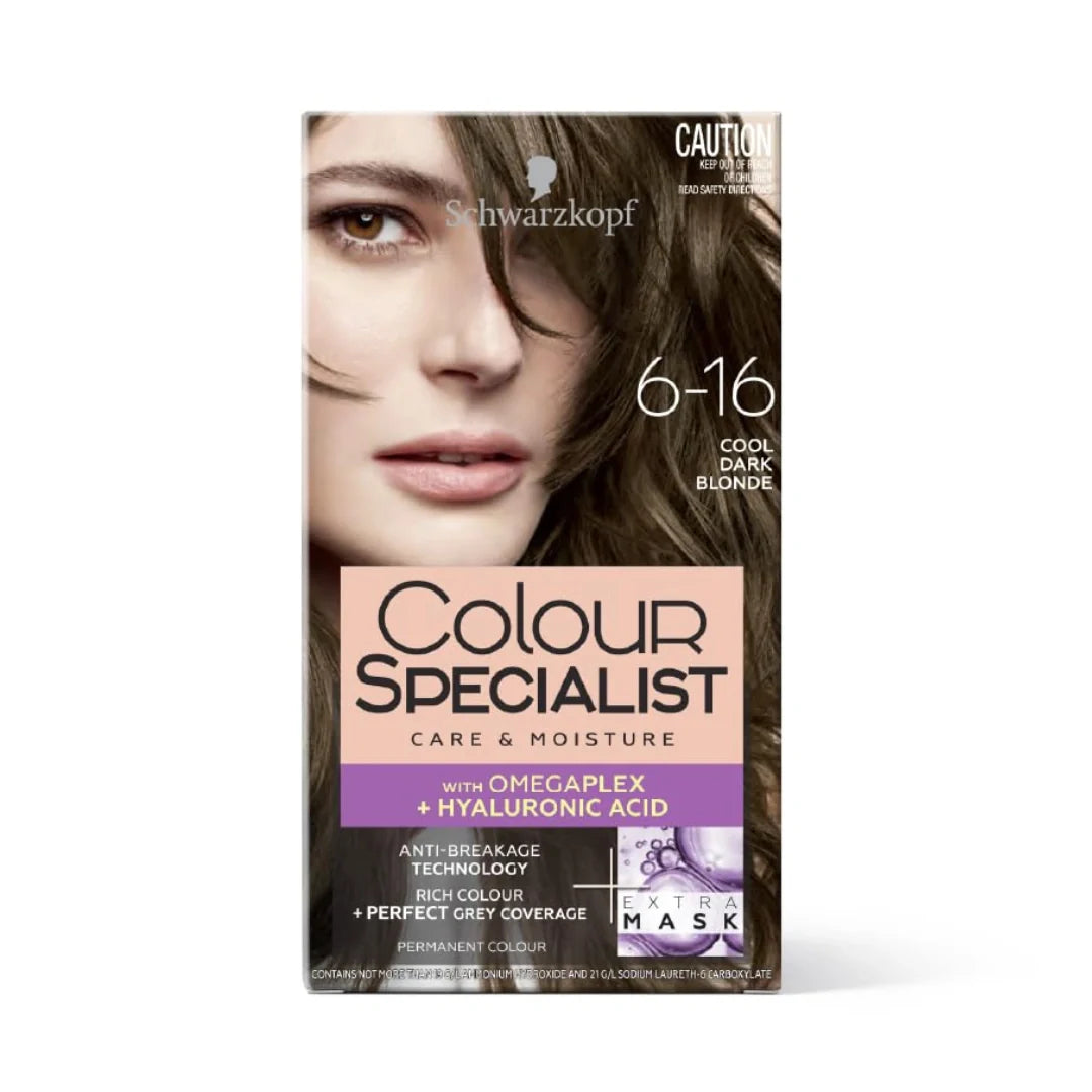 Schwarzkopf Colour Specialist Permanent Hair Colour - 6.16 Cool Dark Blonde (165ml)