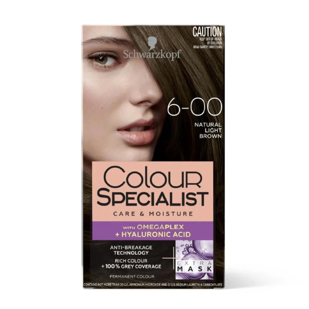 Schwarzkopf Colour Specialist At Home Permanent Hair Colour - 6.0 Natural Light Brown (165ml)