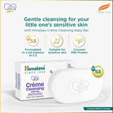 Himalaya Crème Cleansing Baby Bar 50 g |pH 5.5|Soap Free |For Baby's sensitive skin |with Coconut Milk Protein, Aloe Vera & Mahua Butter