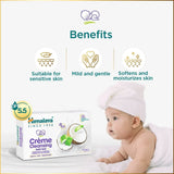 Himalaya Crème Cleansing Baby Bar 50 g |pH 5.5|Soap Free |For Baby's sensitive skin |with Coconut Milk Protein, Aloe Vera & Mahua Butter