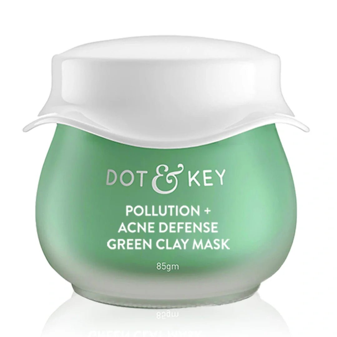 dtkgclmsk - Dot & Key Skin Care Pollution + Acne Defense Green Clay Mask (85gm) - Looknstyle