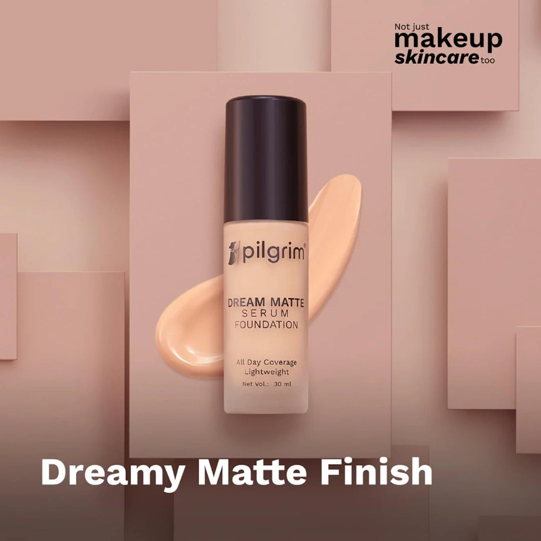 Pilgrim Medium Classic Nude-123Serum Liquid Foundation, Matte & Poreless (30ml)