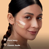 Pilgrim Medium Classic Nude-123Serum Liquid Foundation, Matte & Poreless (30ml)