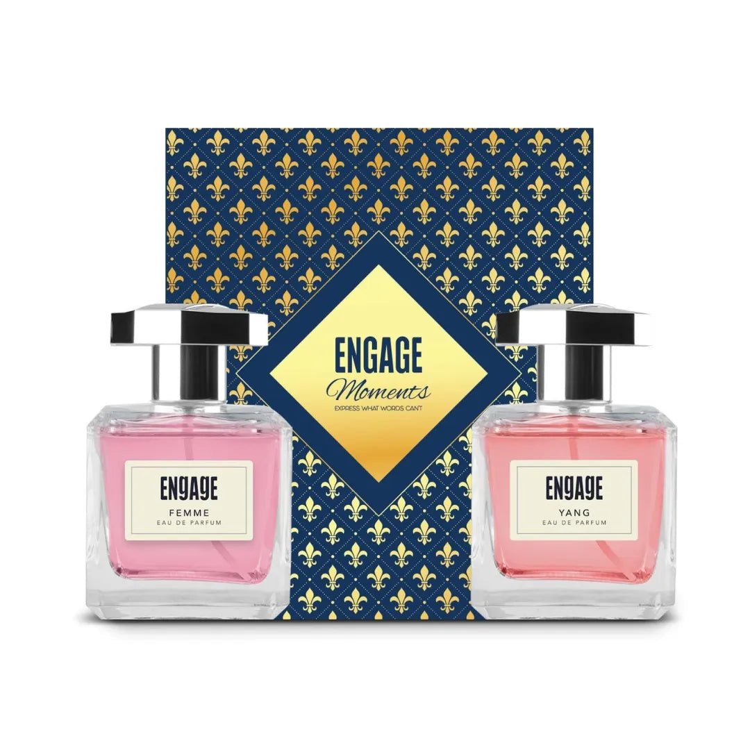 enprgift - Engage Gift Set - Moments Luxury Perfume Gifts for Women, Femme & Yang, 200ml, Long Lasting Smell Women Perfume (Pack of 2) - Looknstyle
