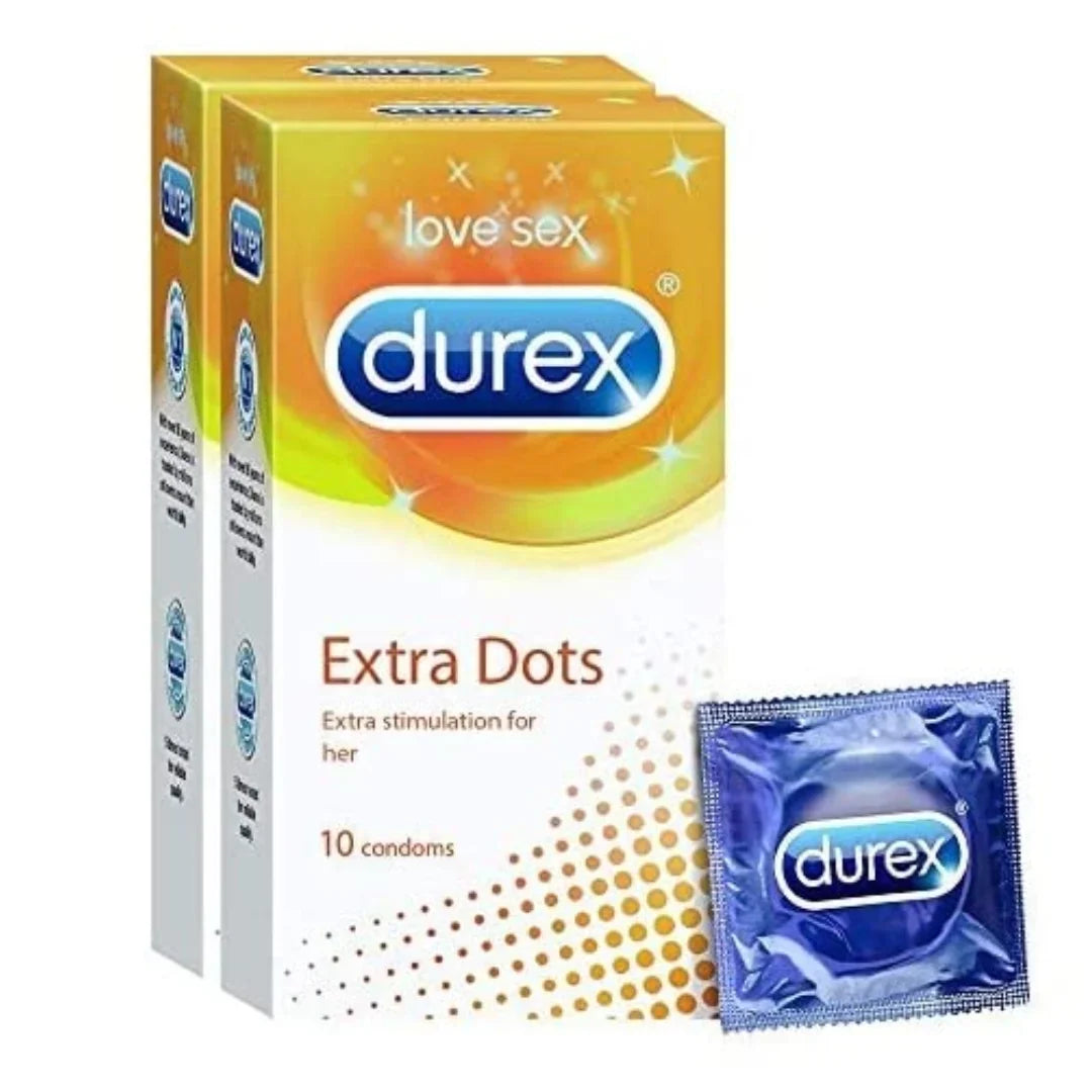 Durex Condoms, Extra Dots - 10 Count
