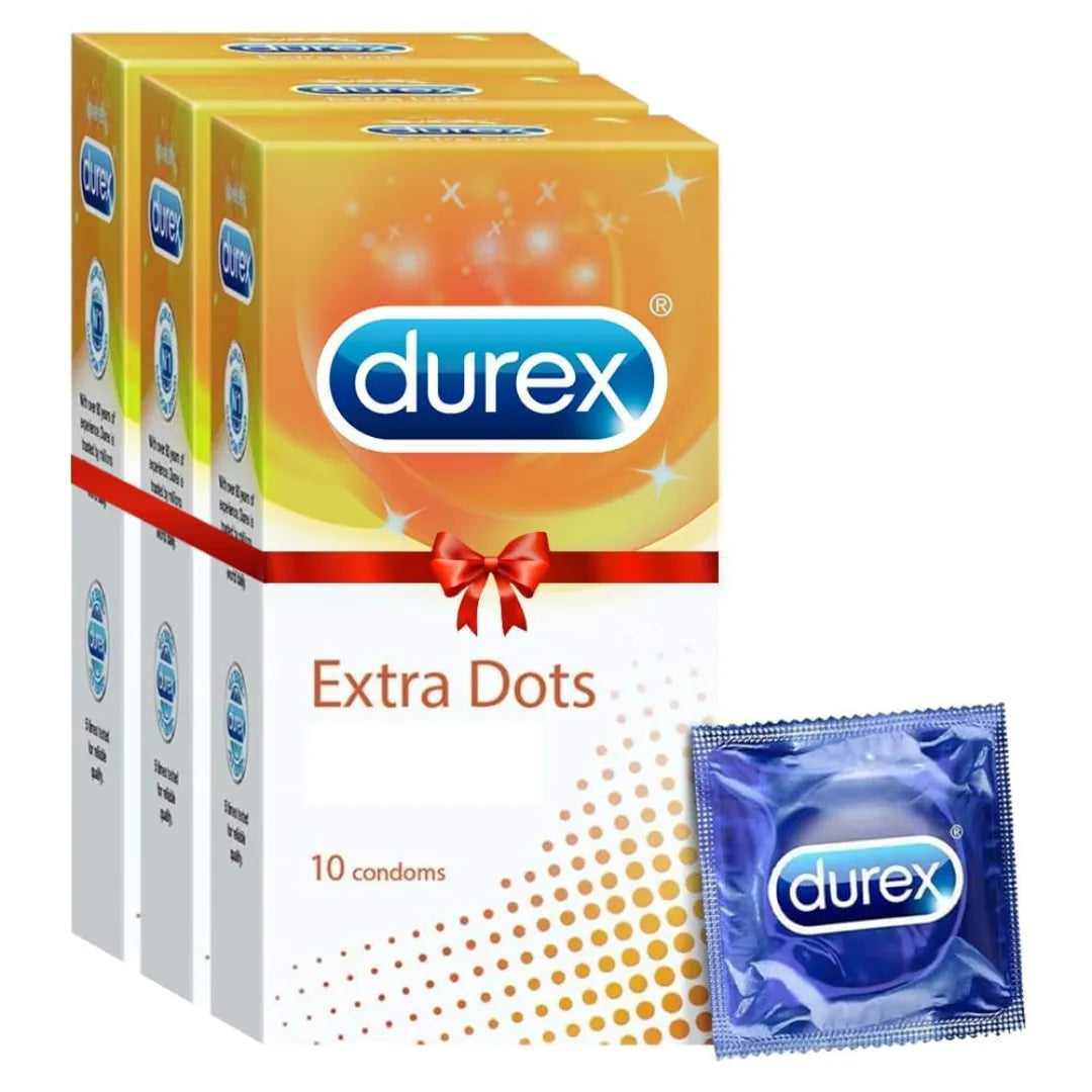 Durex Condoms, Extra Dots - 10 Count