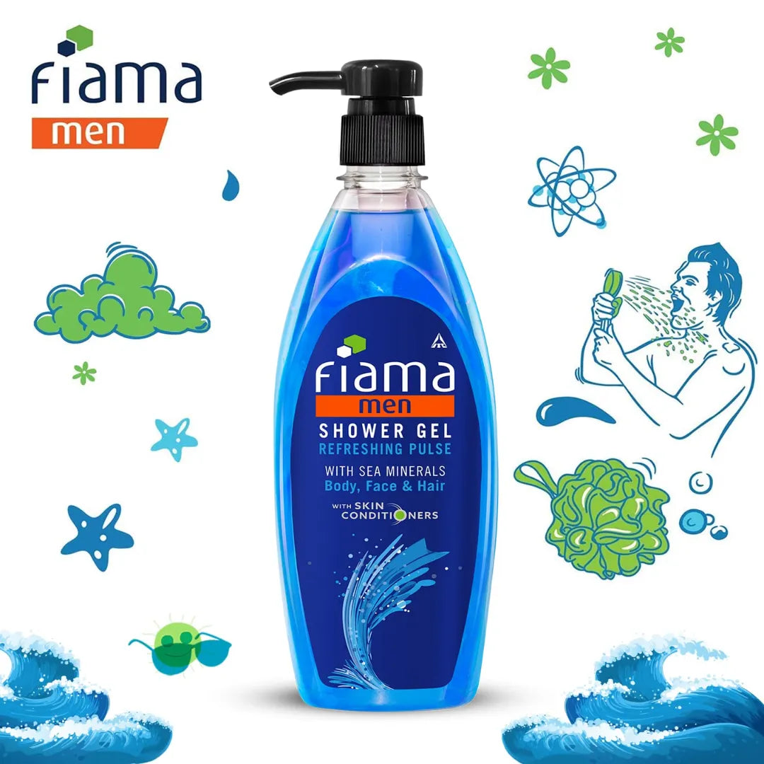 Fiama Men Refreshing Pulse Body Wash Shower Gel (500ml)