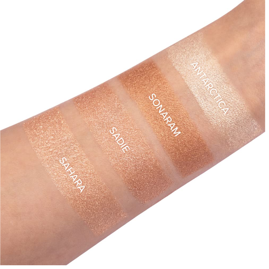 Daily Life Forever52 4 Color Palette Smooth Shine Highlighter Waterproof Long-Lasting Easy-To-Blend Shimmery Powder for Perfect Face Makeup (Desert Glow) DGH002 DGH002