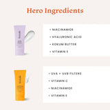 Foxtale Healthy Glow Combo for Soft and Hydrated Skin and a Healthy Golden Glow with Nourishing Moisturizer - 50 ml and Glow Sunscreen - 50 ml, For All Skin Types, Men & Women