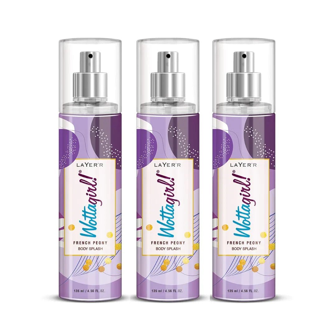 layfrpeo-3 - Layer'r Wottagirl French Peony Body Splash Spray For Women (135ml) - Looknstyle
