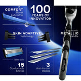 Gillette Mach 3 Manual Shaving Razor Blades-Pack Of 8S(Cartridge), Men