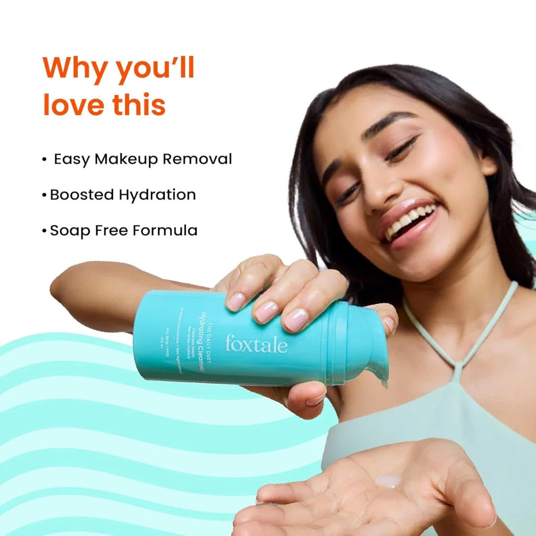 fxhycler - Foxtale Gentle Hydrating Cleanser (Buy 2 Get 1 Free) with Hyaluronic Acid, Vitamin B5 | Make - up Remover | Cleanser For Men & Women 100ml - Looknstyle