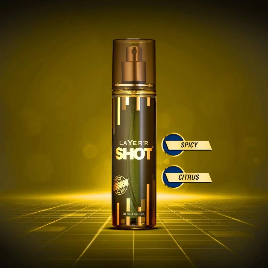 laysht4 - Layer'r Shot Gold Iconic Body Spray For Women (135ml) - Looknstyle