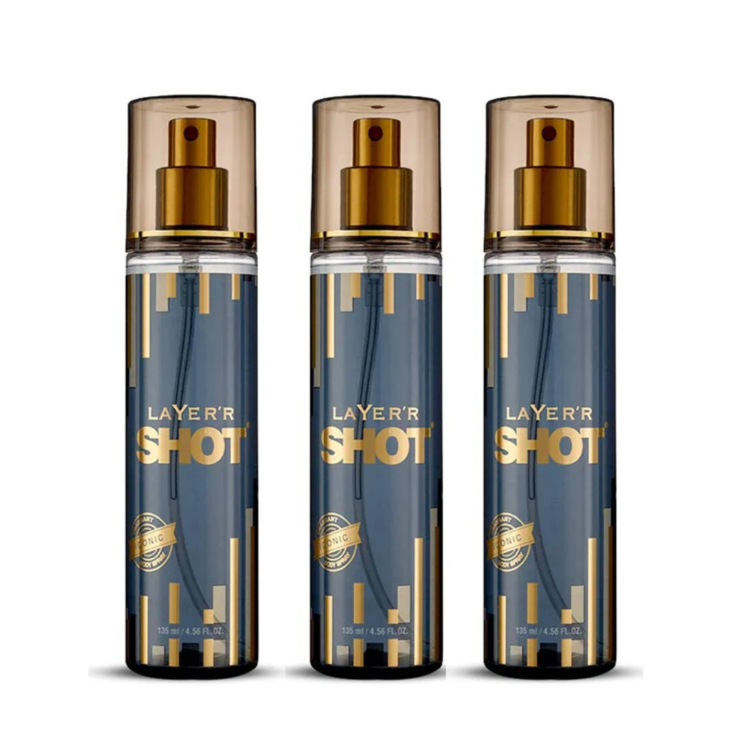 Layer'r Shot Gold Iconic Body Spray For Women  (135ml)