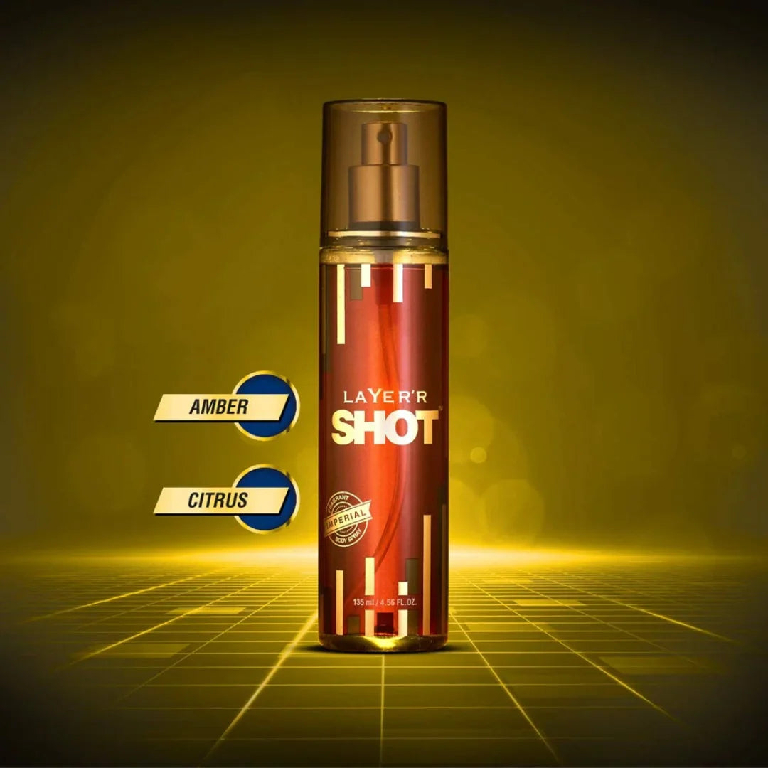 Layer'r Shot Gold Imperial Body Spray For Men (135ml)