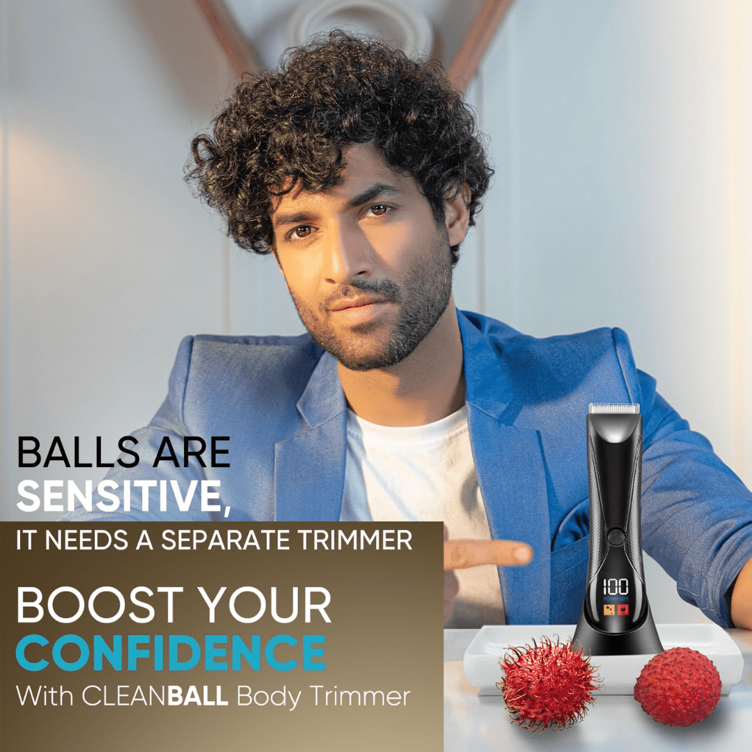 vega trimmer - VEGA Cleanball Full Body Trimmer for Men|Private Parts,Pubic Hair, Balls,Manscaping, Body Multi - Purpose|IPX5 Waterproof|No Nicks or Cuts|90 Min Non - Stop Runtime with LED Flashlight|Fast Charge VHTH - 33 - Looknstyle