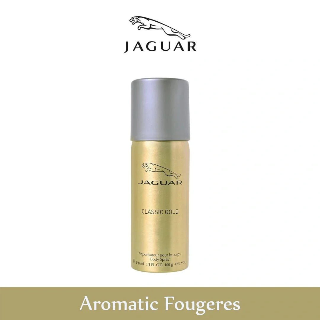 ju4 - JAGUAR Classic Gold Deodorant Spray For Men With Fresh, 150ml - Looknstyle