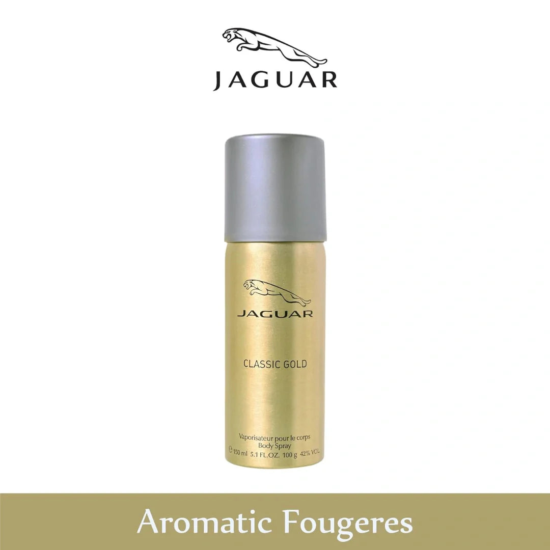 JAGUAR Classic Gold Deodorant Spray For Men With Fresh, 150ml