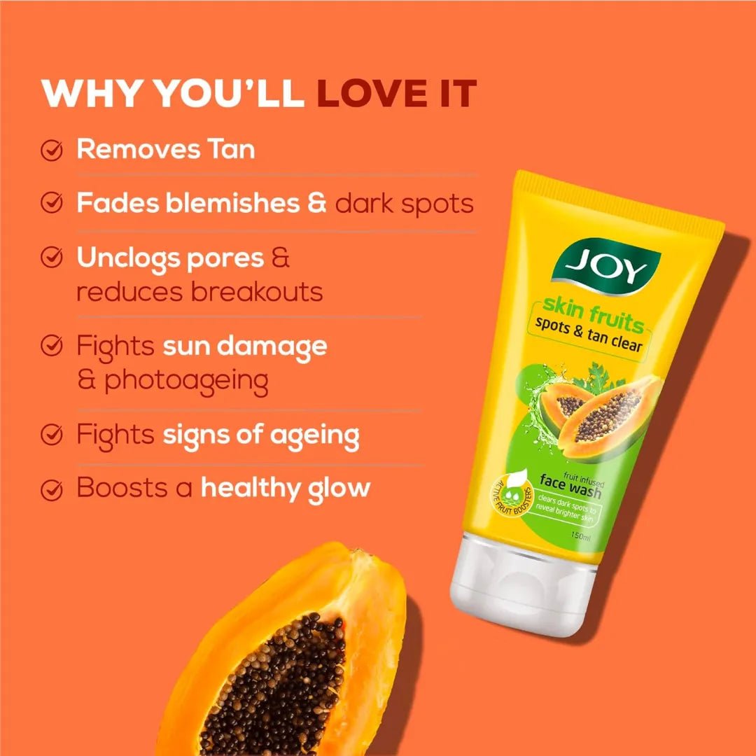 jopapfw - Joy Skin Fruits Spots & Tan Clear Papaya Face Wash (150ml) - Looknstyle