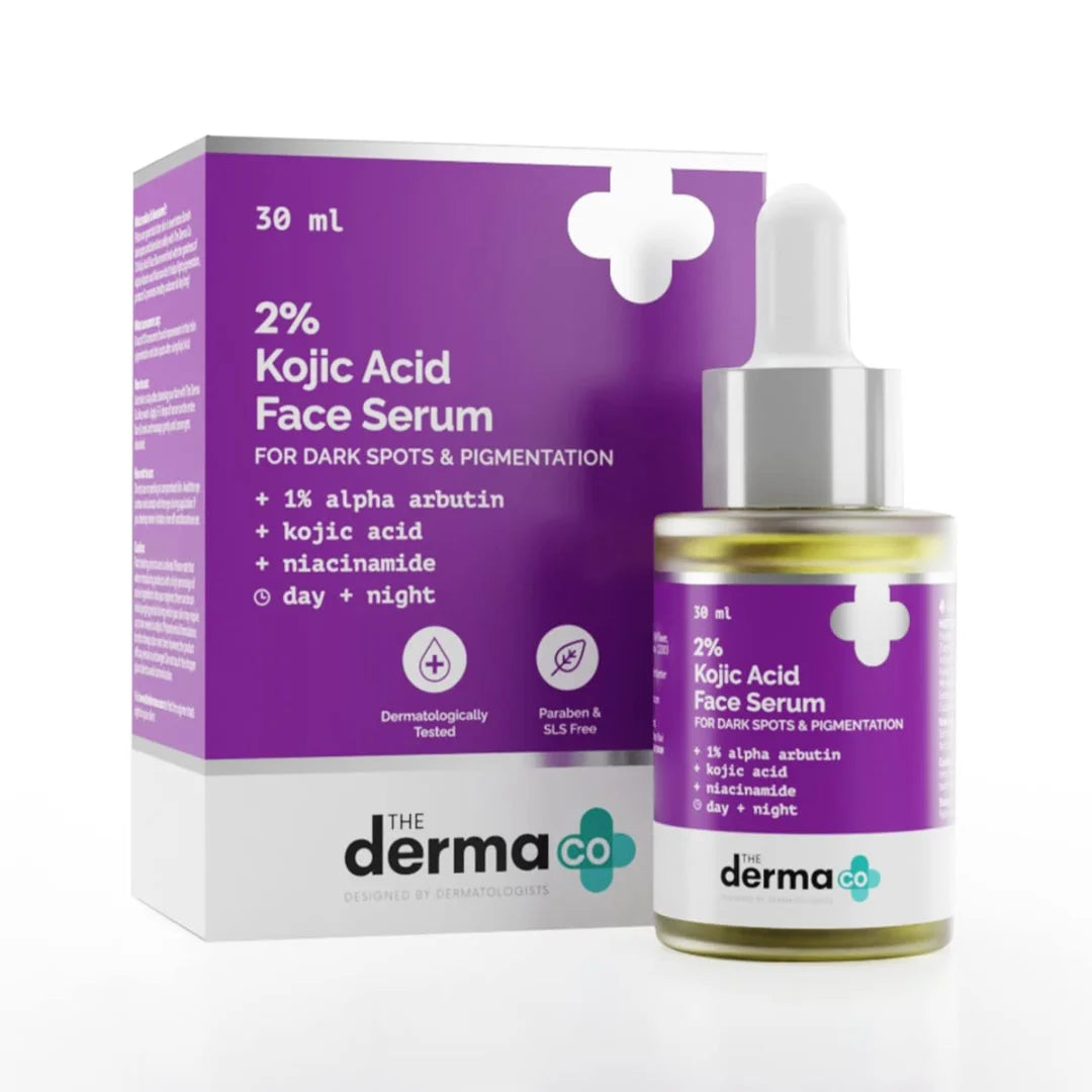 The Derma Co  2% Kojic Acid Face Serum with 1% Alpha Arbutin & Niacinamide - 30 ml Treats Dark Spots & Pigmentation