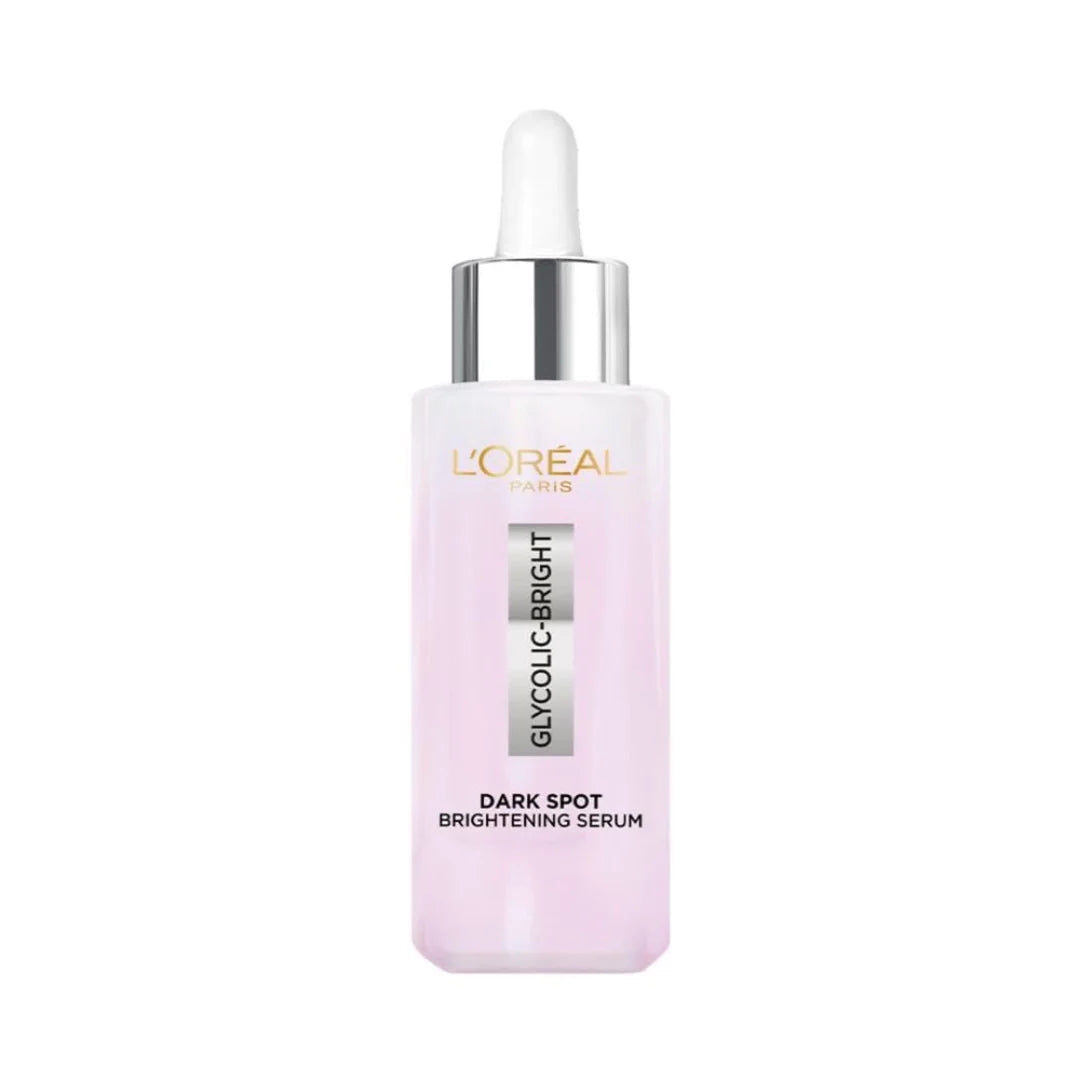 L'Oreal Paris Glycolic Bright Serum With 1% Glycolic Acid & Niacinamide, Reduces Dark Spots (30ml)