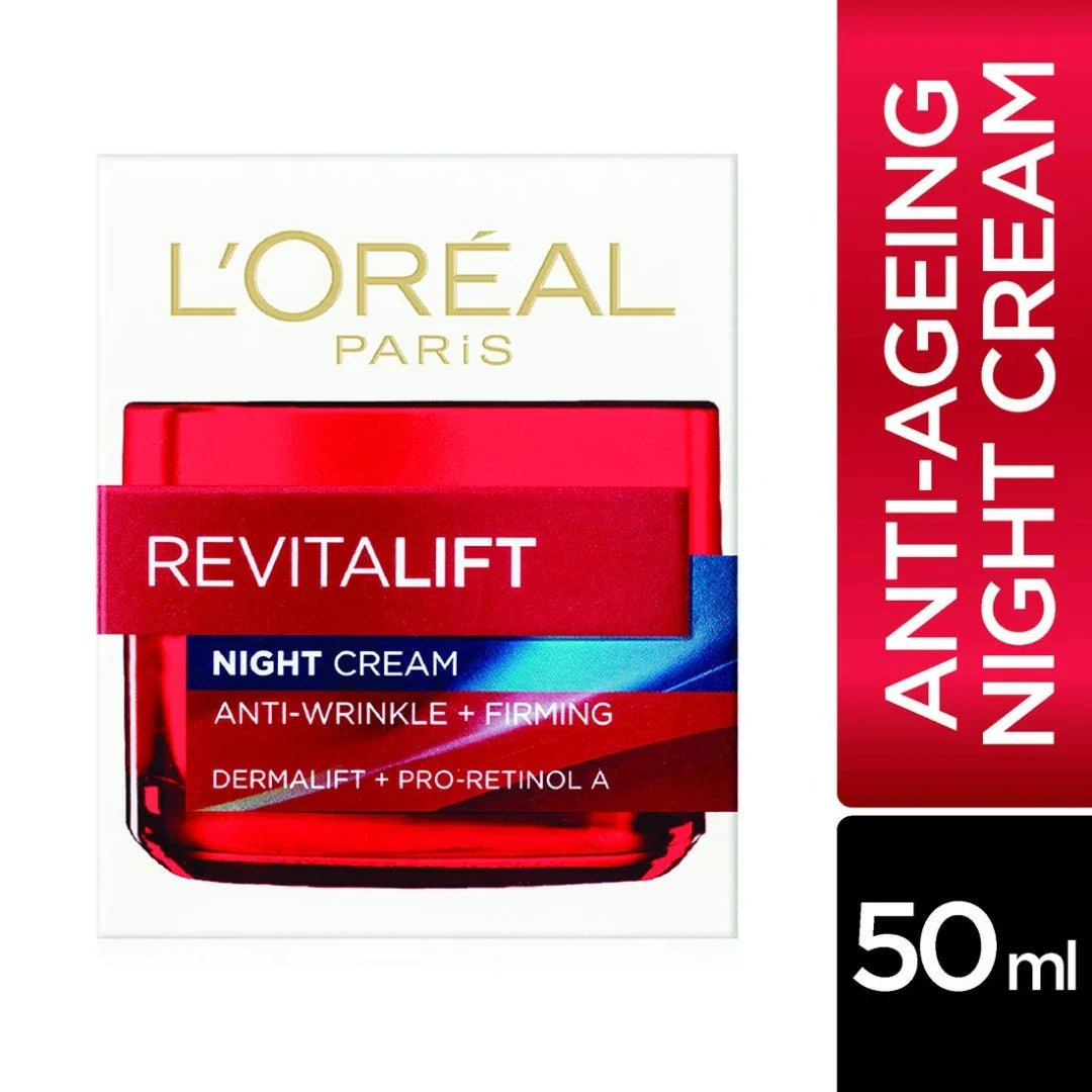 lprenicrm - L'Oréal Paris Revitalift Night Cream, Hydrating and Boosting, With Dermalift technology + Pro - Retinol A, 50ml - Looknstyle