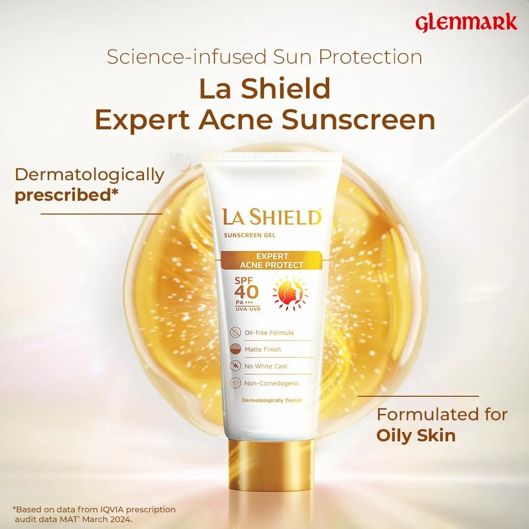 lasisugl - La Shield Anti - Acne Oil Free SPF 40+ & PA+++ Sunscreen Gel - 50g - Looknstyle