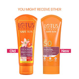 lohsfsn50 - Lotus Herbals Sunscreen for Women & Men | Safe Sun UV Screen Matte Gel Sunscreen SPF 50 & PA+++ (100g) - Looknstyle