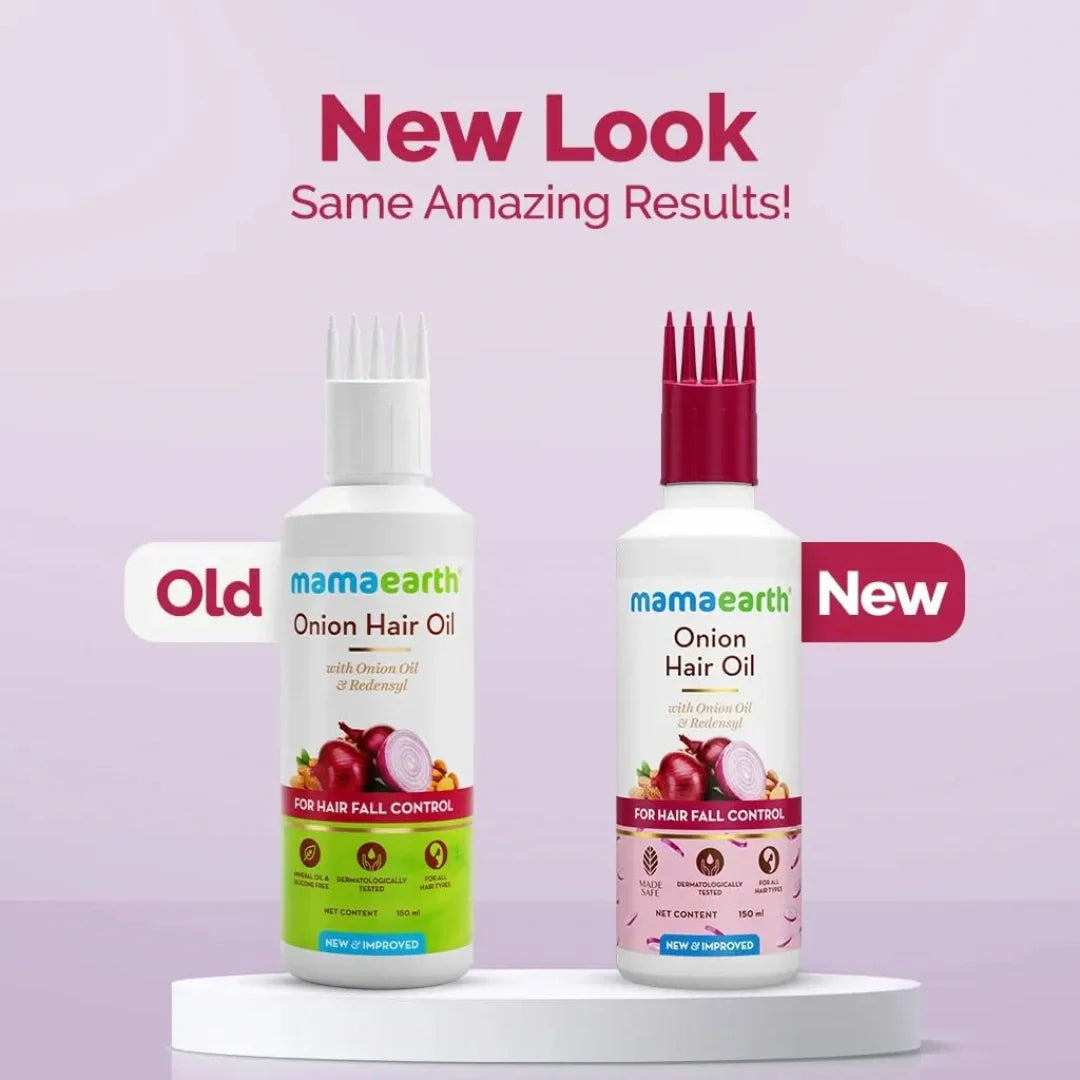 Mamaearth Onion Hair Oil for Hair Growth & Hair Fall Control with Redensyl (150ml)