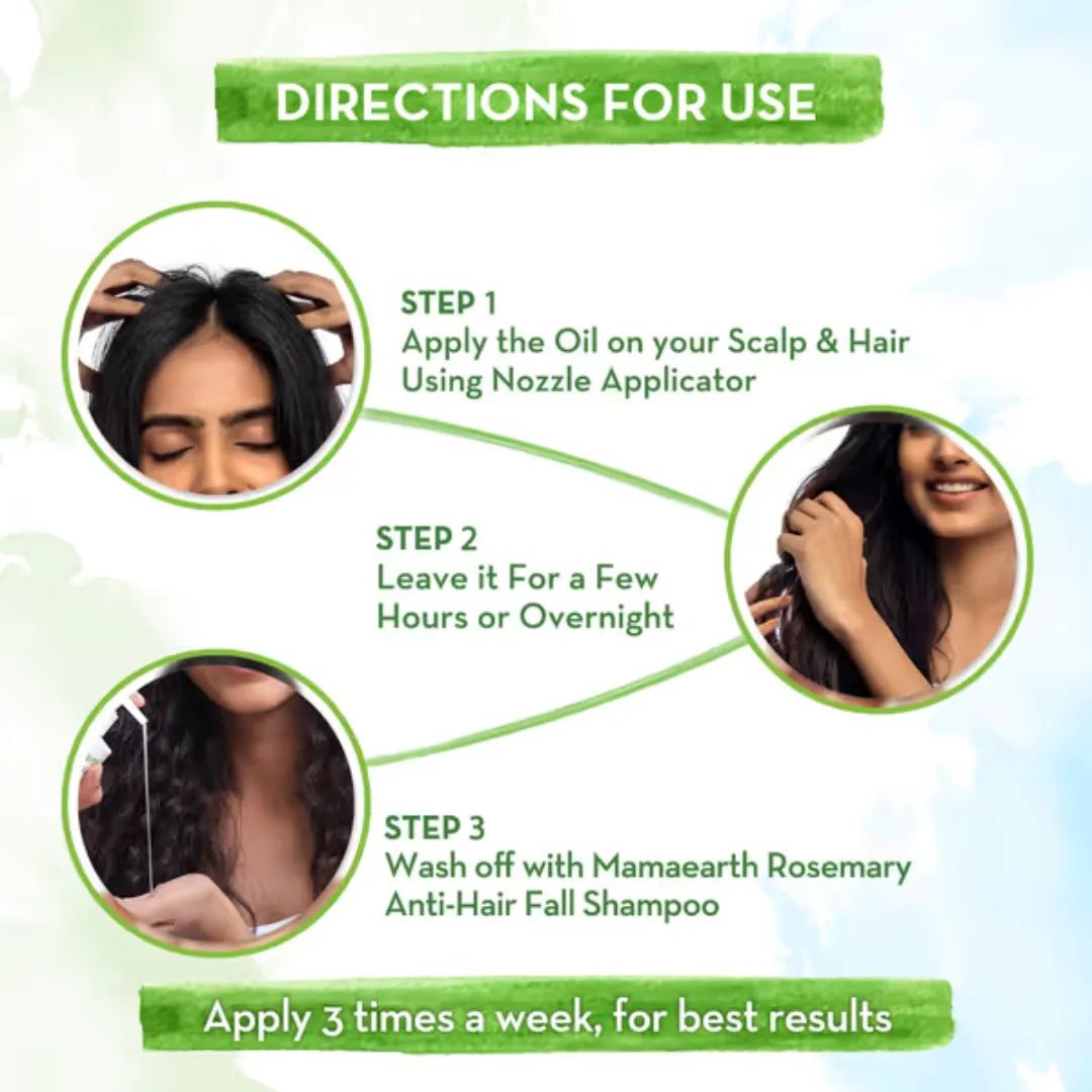 maromaoil - Mamaearth Rosemary Hair Growth Oil with Rosemary & Methi Dana for Promoting Hair Growth (100ml) - Looknstyle