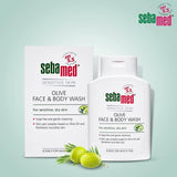 Sbmolivebody - SebaMed Olive Face & Body Wash, Extra Mild For Sensitive, Dry Skin, Ph5.5, Soap Free, 200ML - Looknstyle