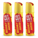 Set Wet Mischief Avatar Deodorant For Men -150ml (Pack of 3)