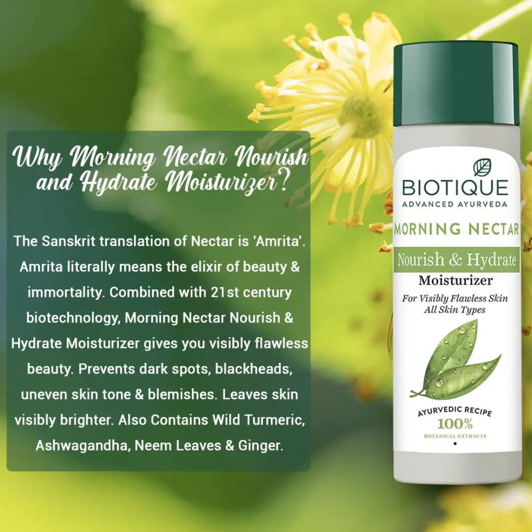 Biotique Morning Nectar Nourish & Hydrate Visibly Flawless Skin Moisturizer (190ml)