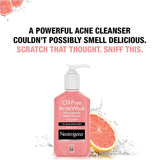 Neutrogena Oil Free Acne Wash | Pink Grapefruit and Oil Free Acne Wash | Deep Cleansing Face Wash Combo - 175ml